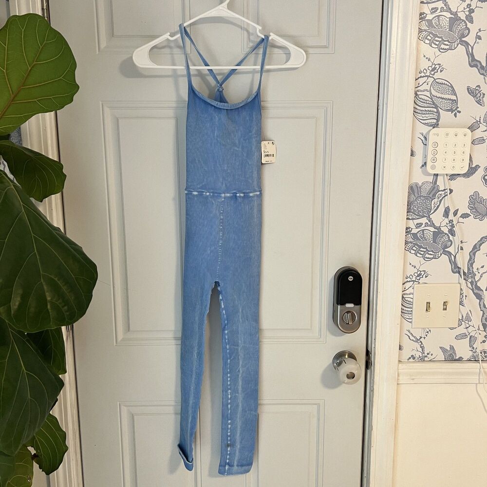 FP Movement Happiness Runs Square Neck One Piece Blue-Size XS/S